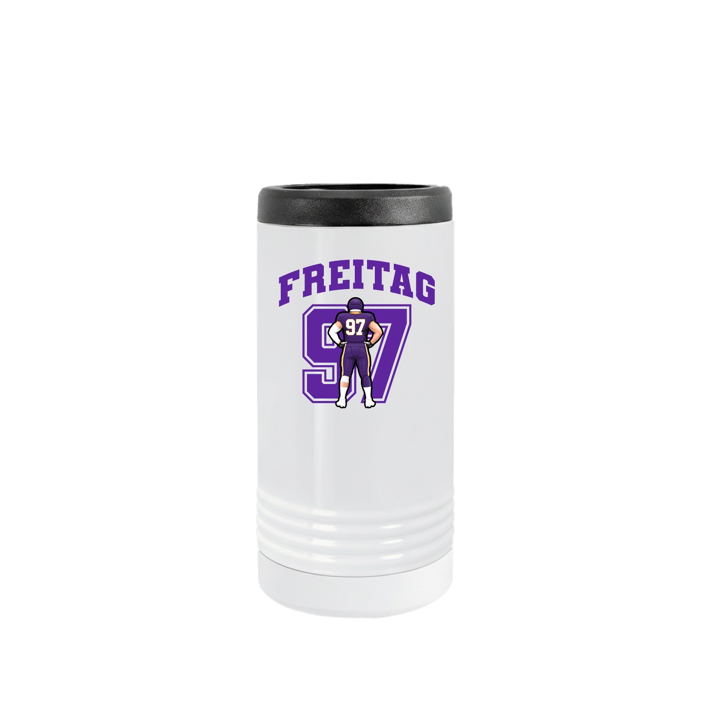 Slim Beverage Holder — Number in White