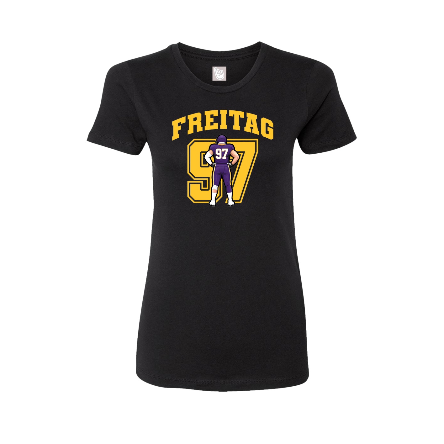 Womens Tee — Number in Black
