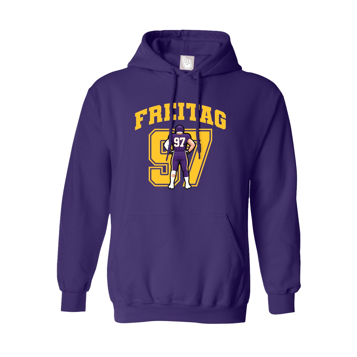 Hoodie — Number in Purple