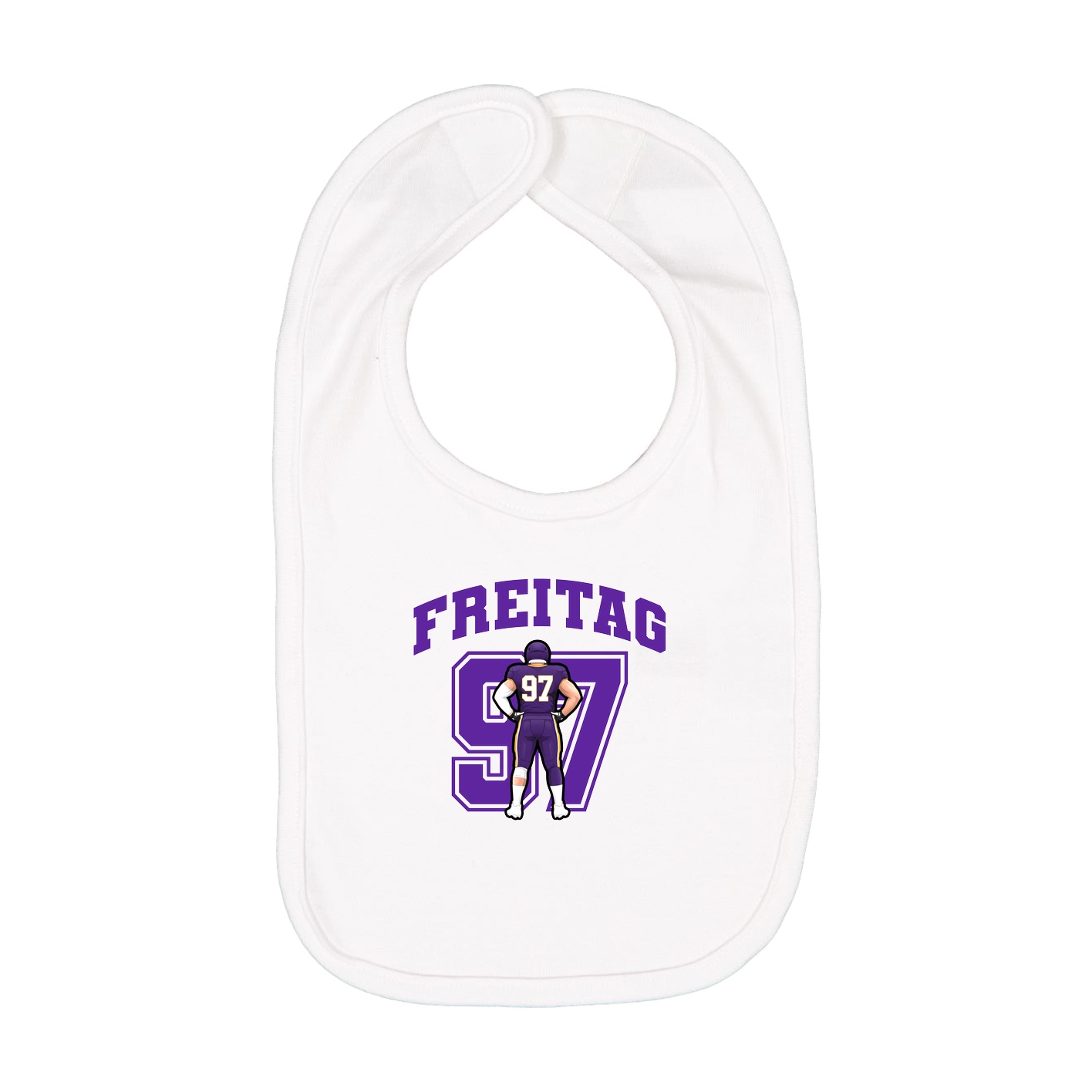 Infant Bib — Number in White