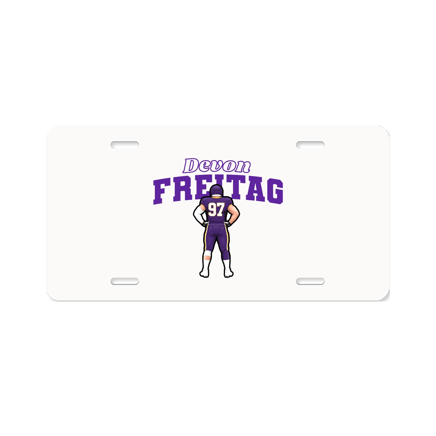 License Plate — Name Arch in Classic