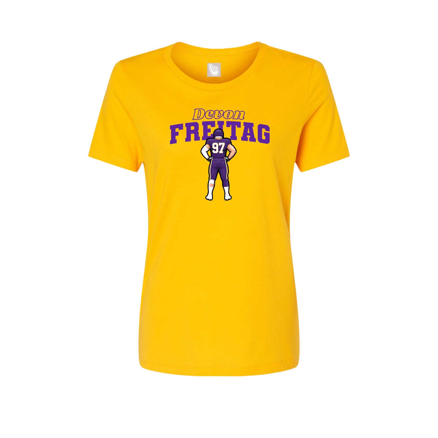 Womens Tee — Name Arch in Gold