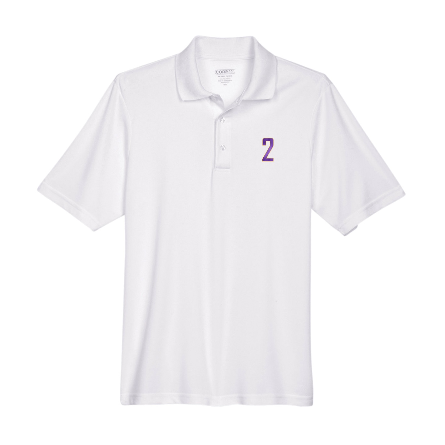 Performance Polo — Front Shirsy in White