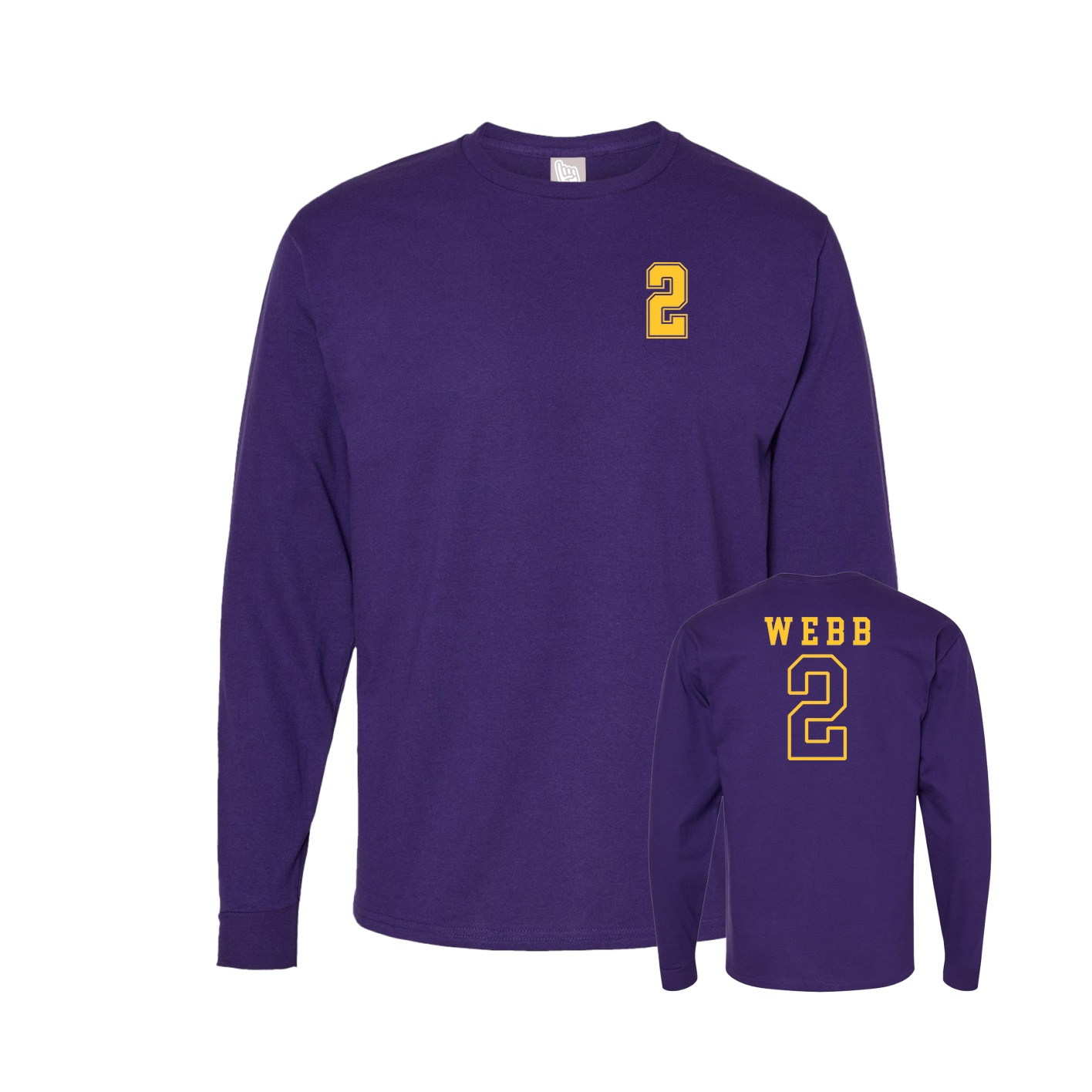 Long Sleeve Tee — Chest Back in Purple