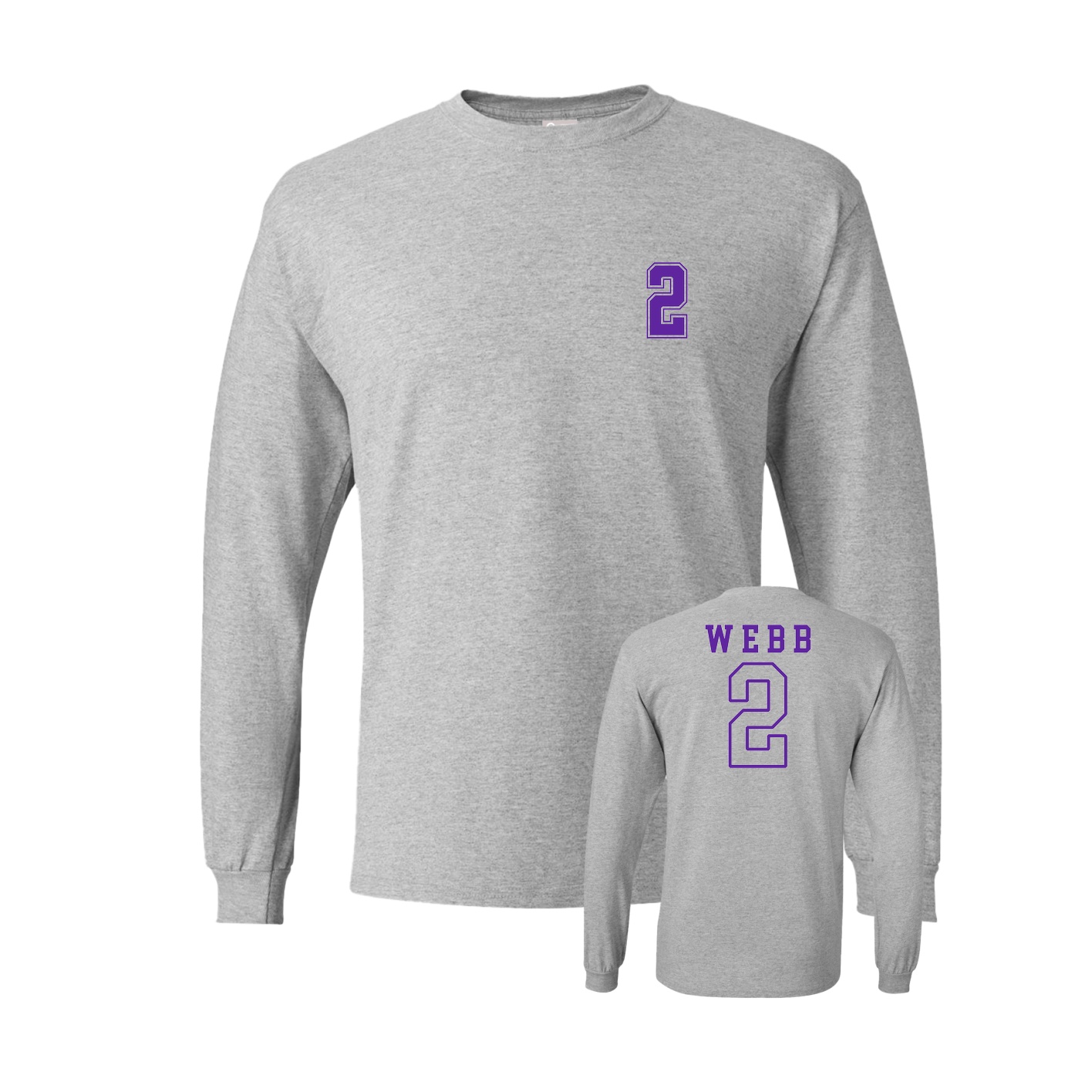Long Sleeve Tee — Chest Back in Grey