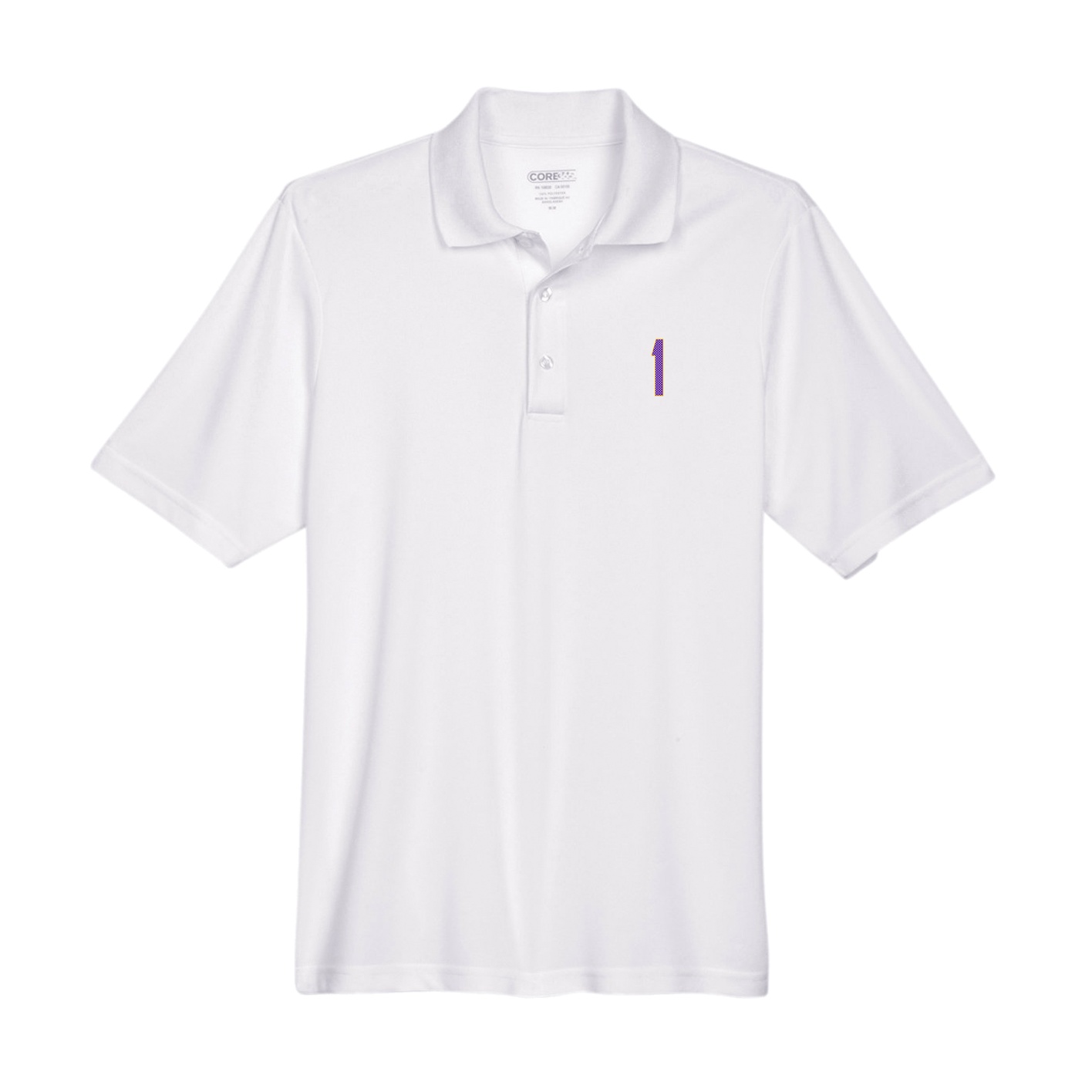 Performance Polo — Front Shirsy in White
