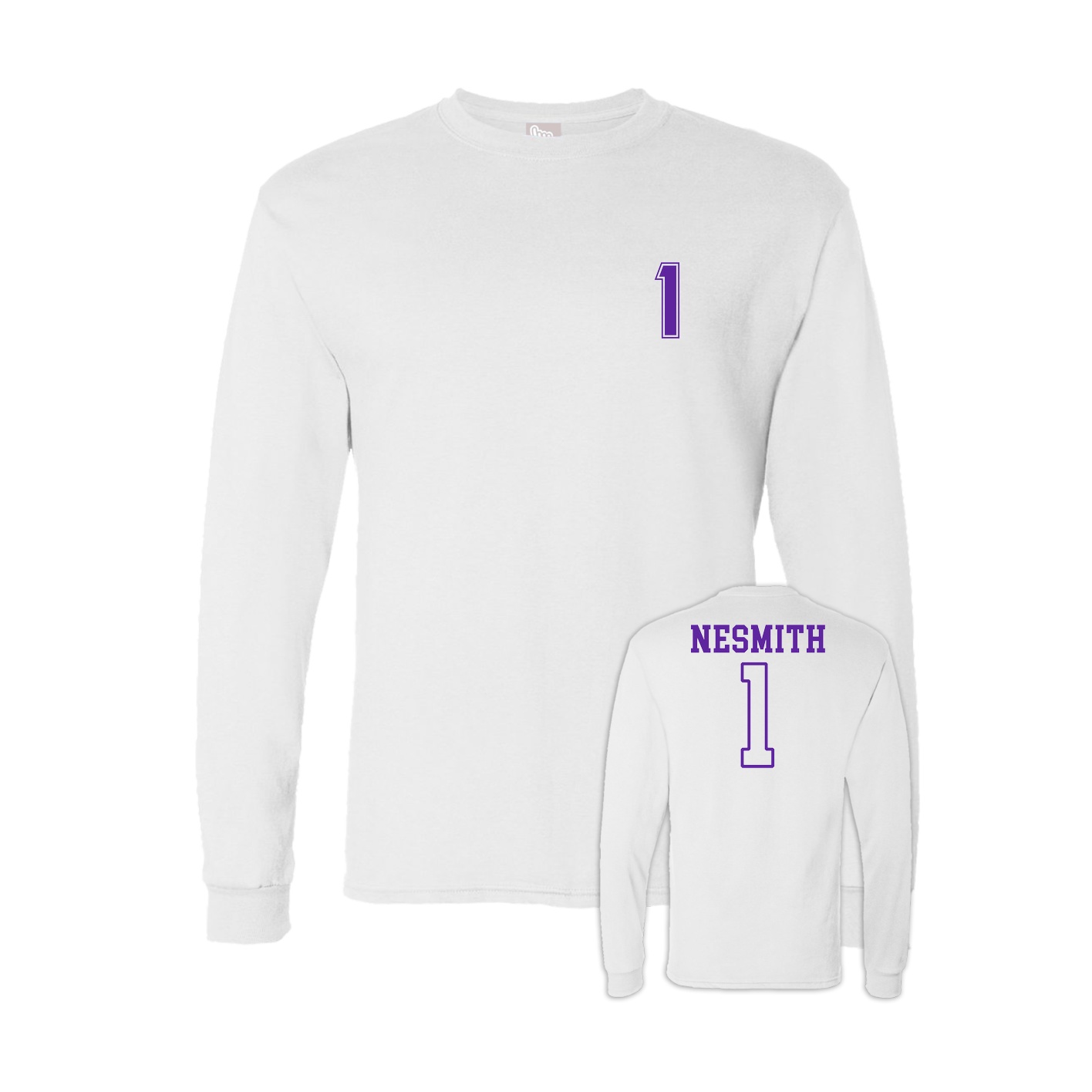 Long Sleeve Tee — Chest Back in White