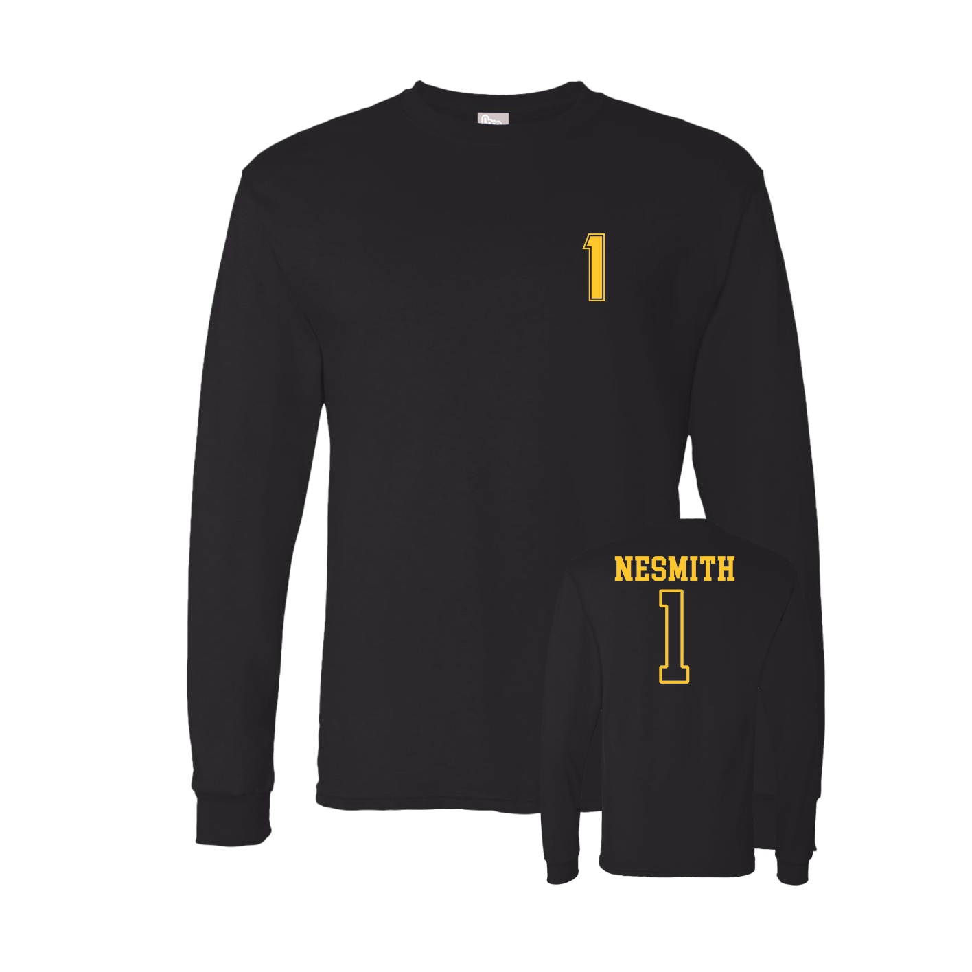 Long Sleeve Tee — Chest Back in Black