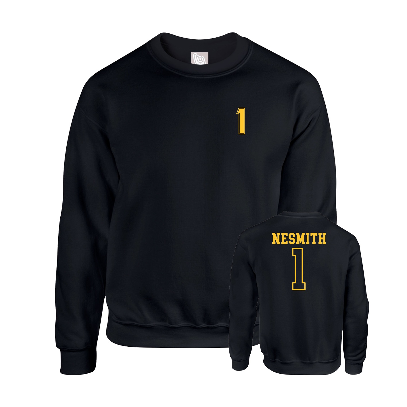 Fleece Crew — Chest Back in Black