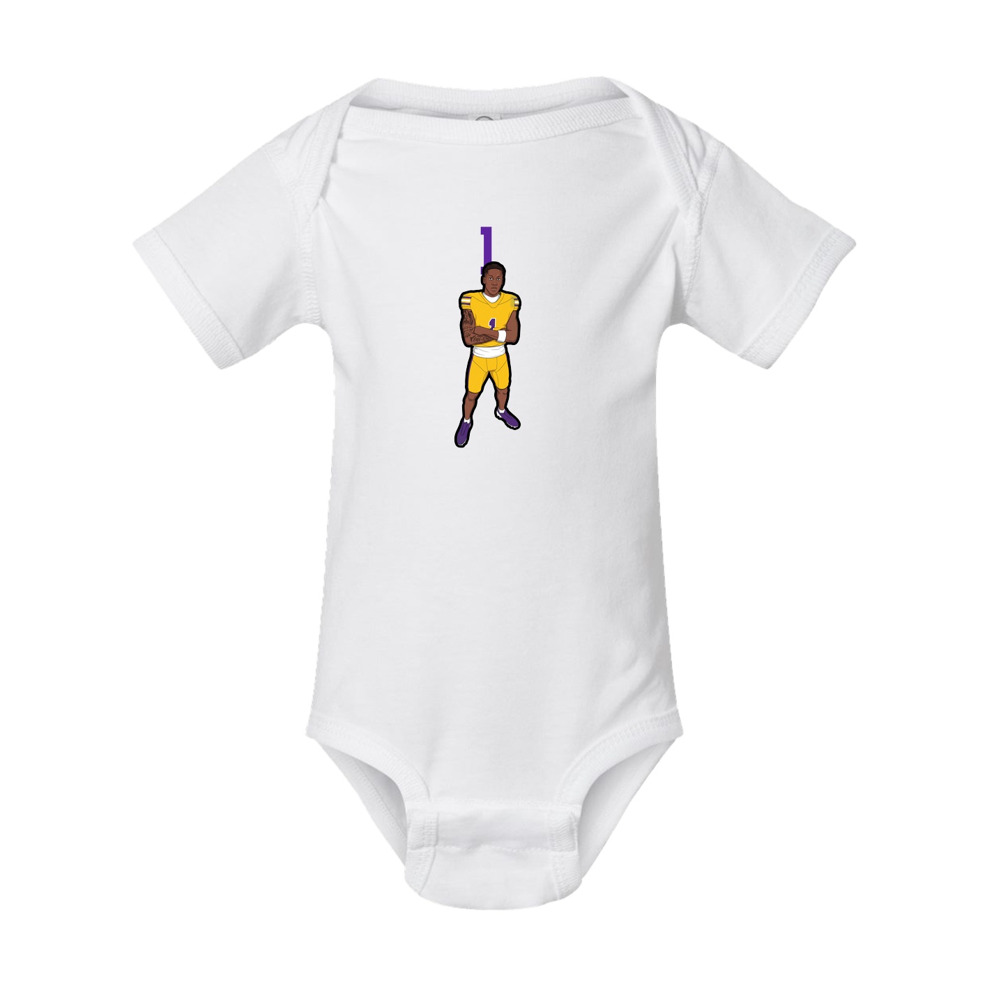 Baby Onesie — Number Top in White
