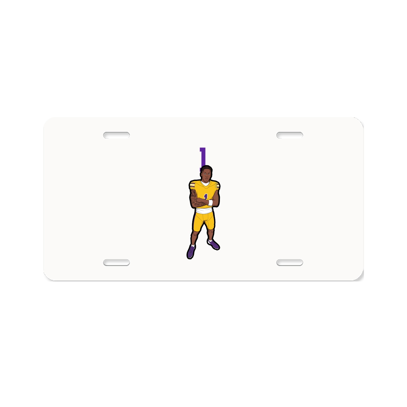 License Plate — Number Top in Classic