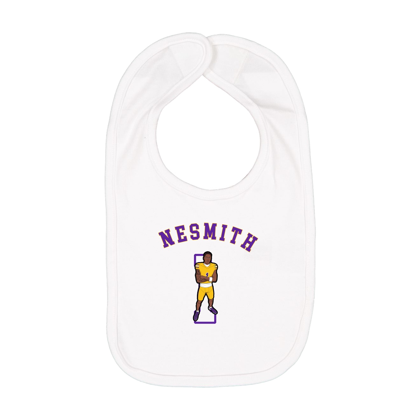 Infant Bib — Shirsey Arch in White