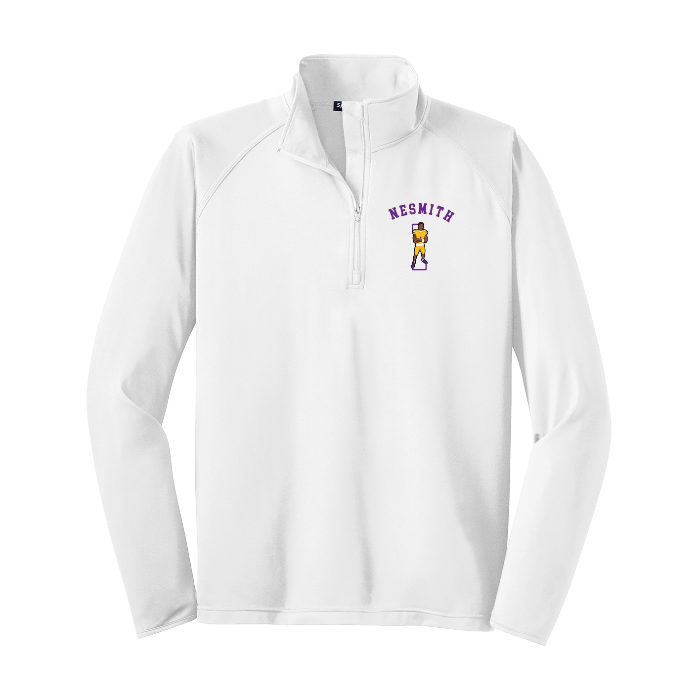 Q-Zip Pullover — Shirsey Arch in White