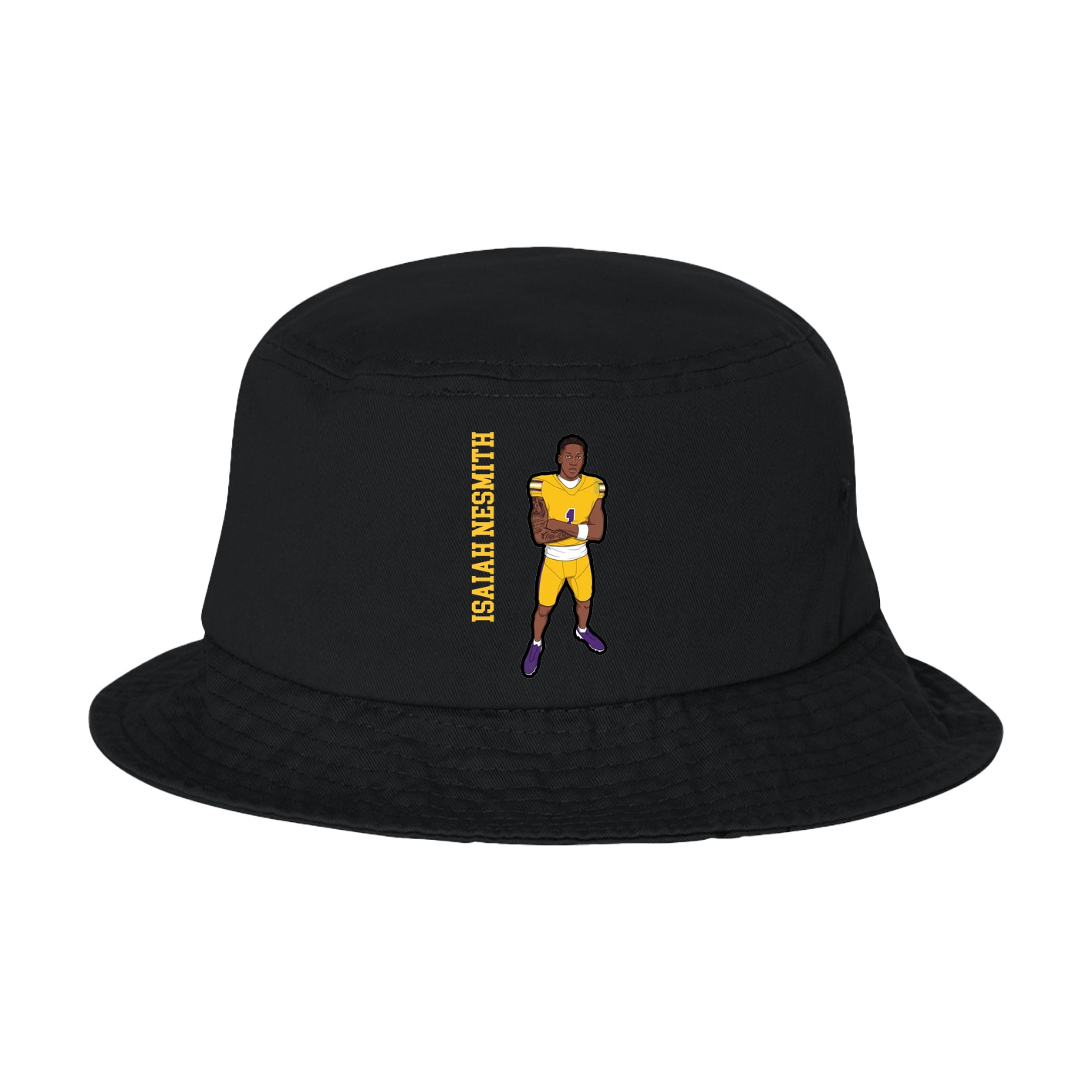 Bucket Cap — Name Vertical in Black