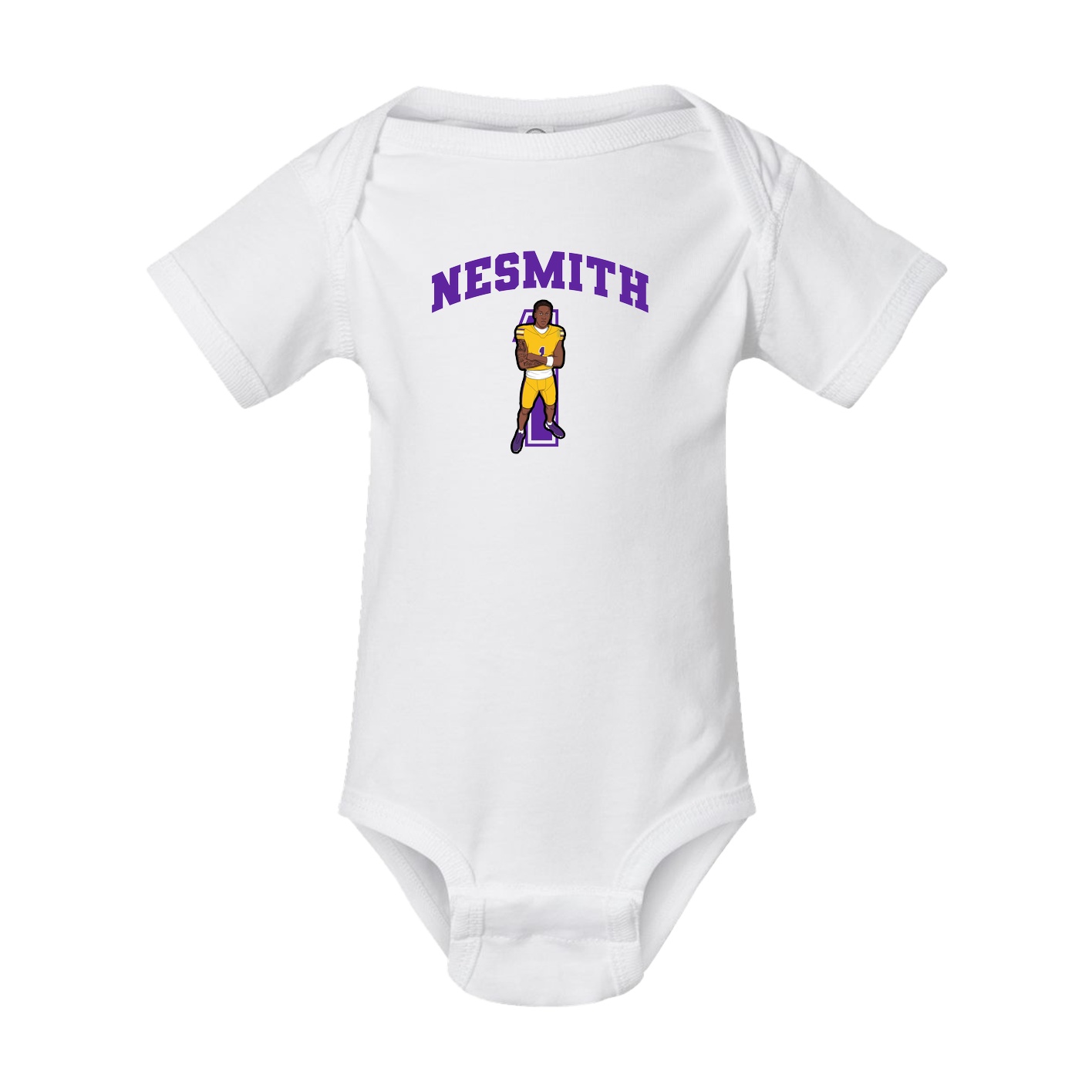 Baby Onesie — Number in White