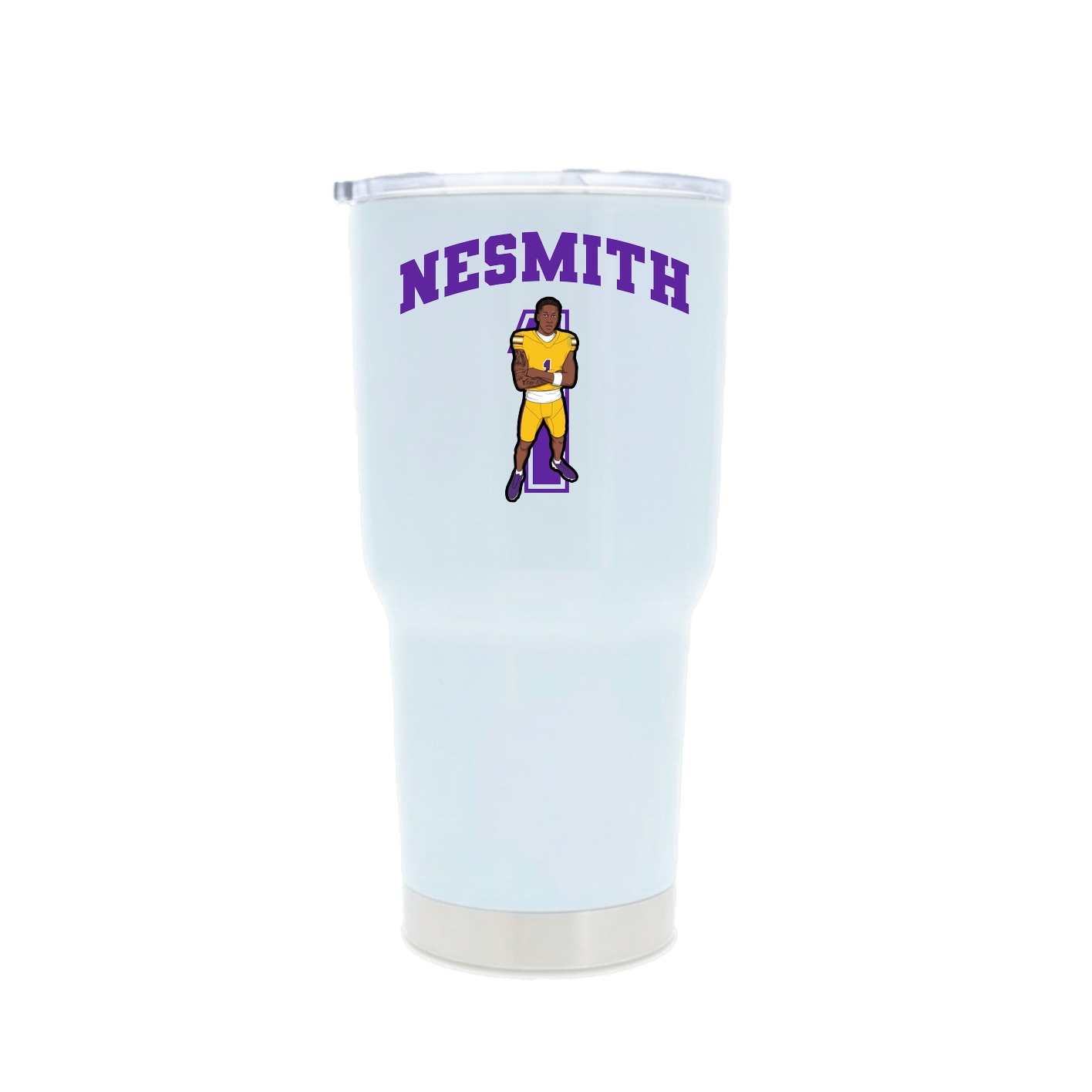30oz Stainless Steel Tumbler — Number in White