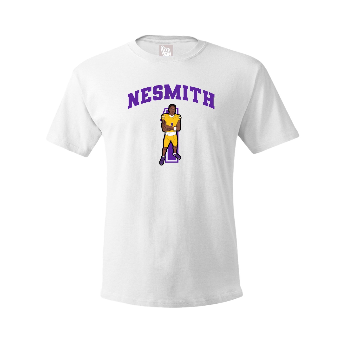 Youth Tee — Number in White