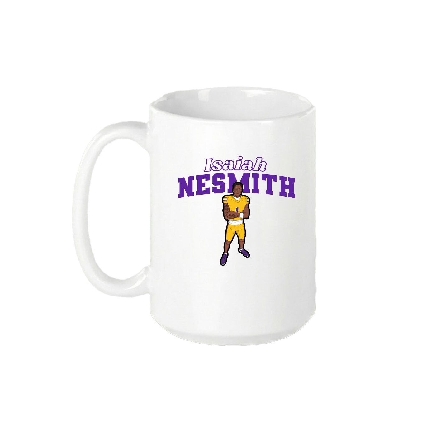 15oz Coffee Mug — Name Arch in White