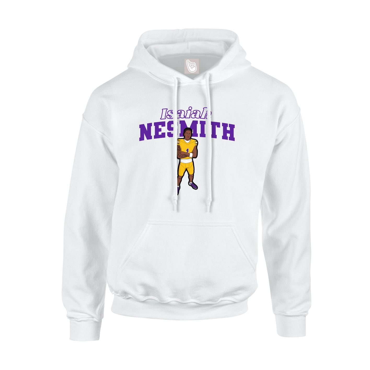 Hoodie — Name Arch in White