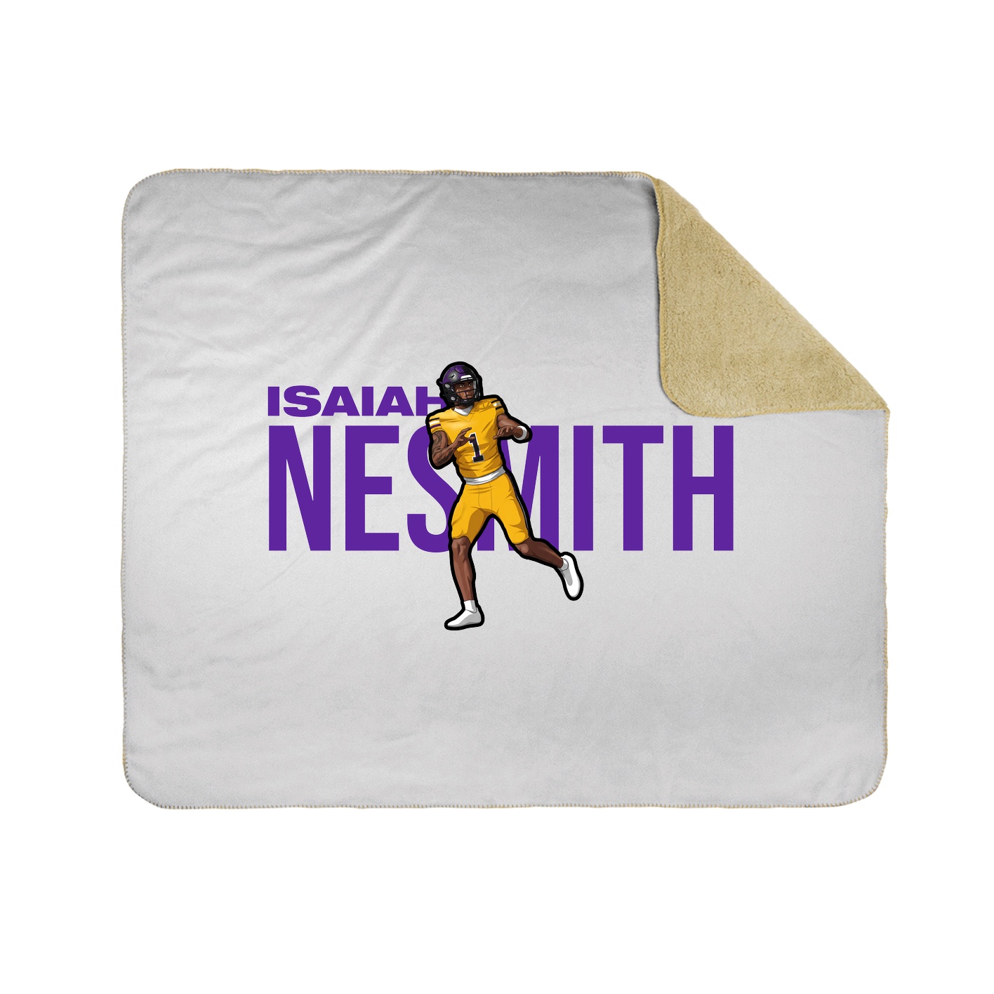 Throw Blanket — Player Name in White