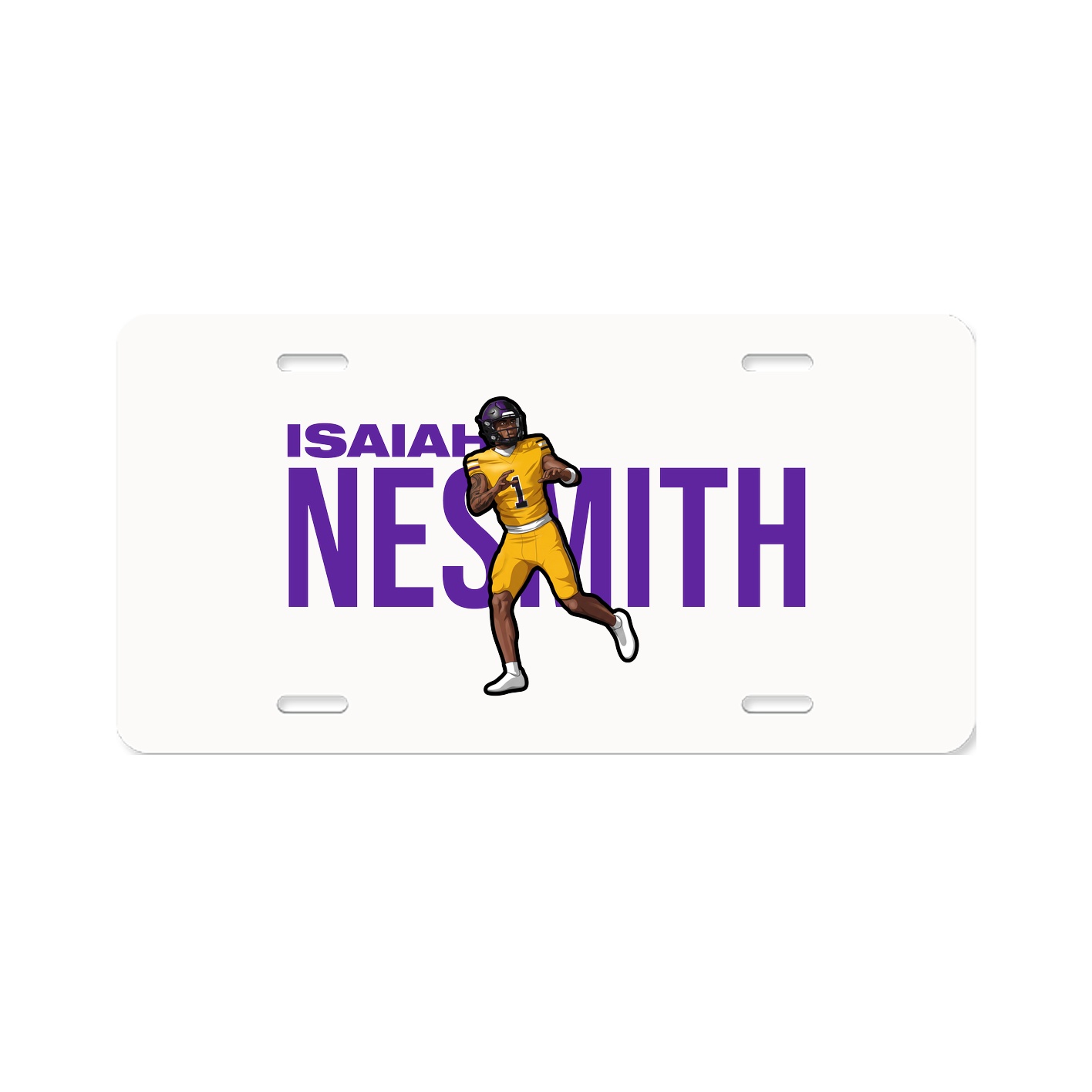 License Plate — Player Name in Classic