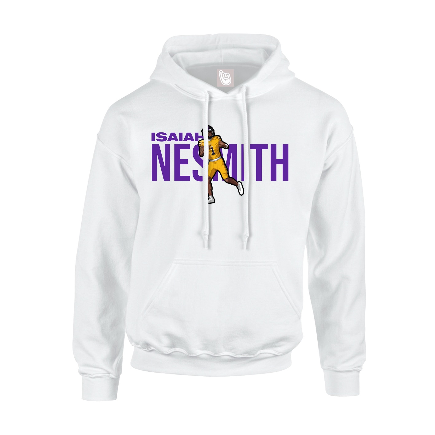 Youth Hoodie — Player Name in White