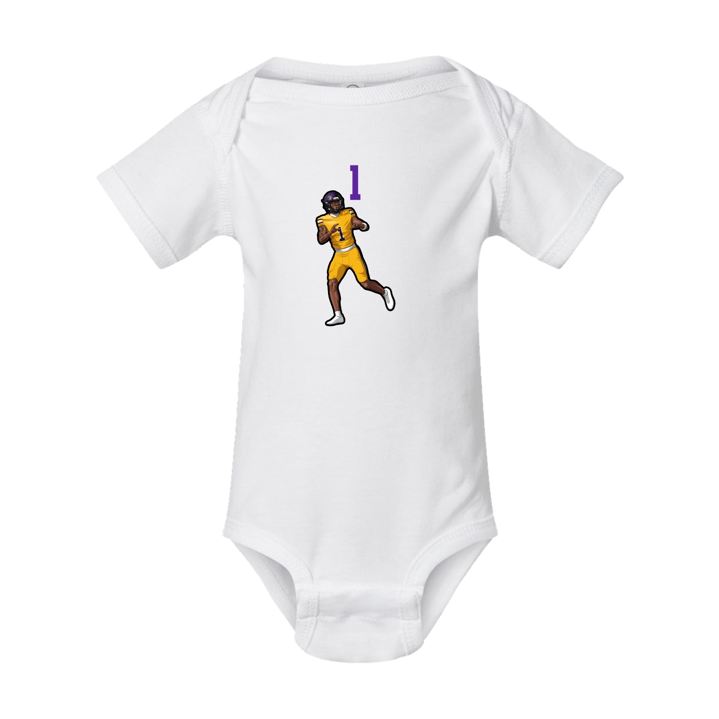 Baby Onesie — Number Top in White