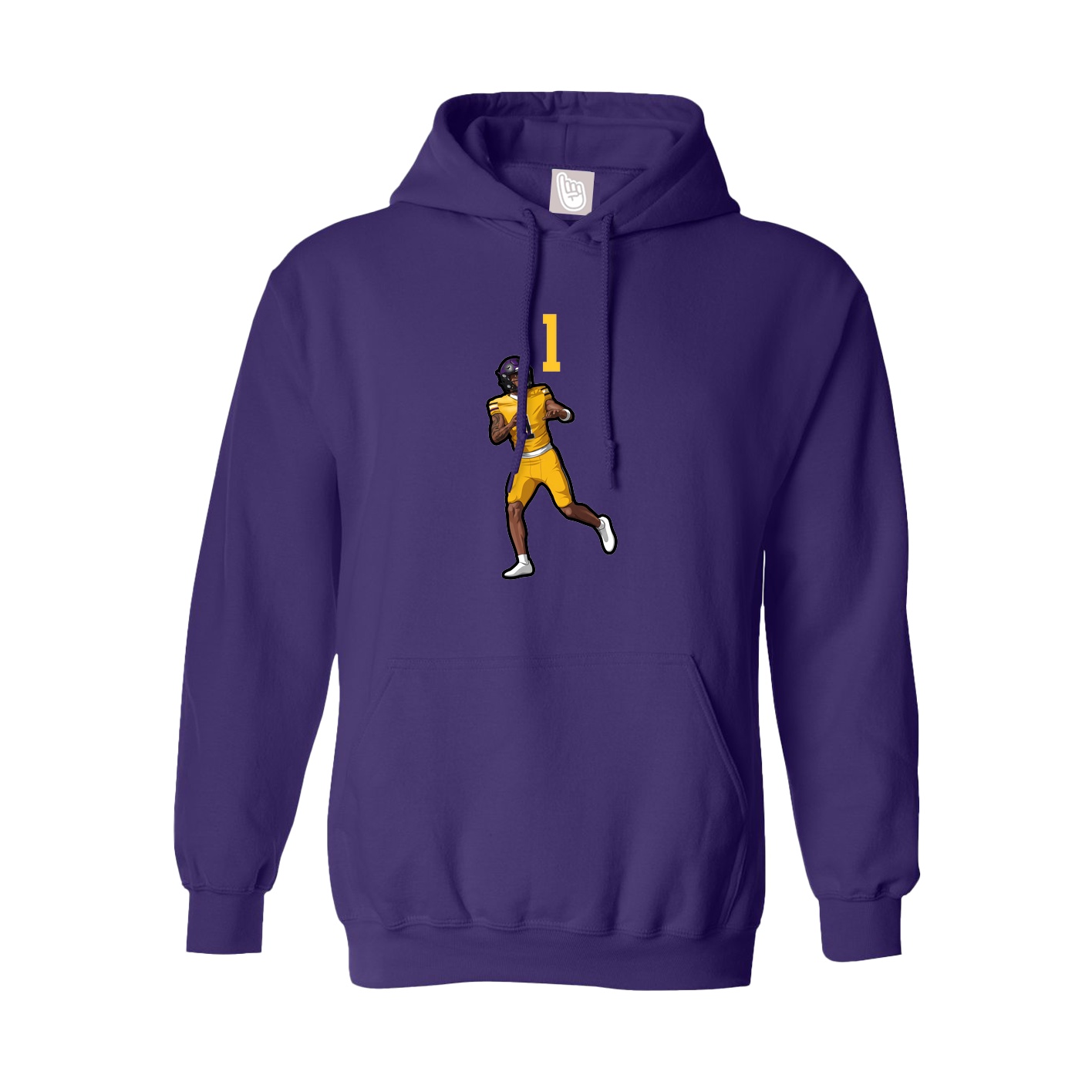 Hoodie — Number Top in Purple