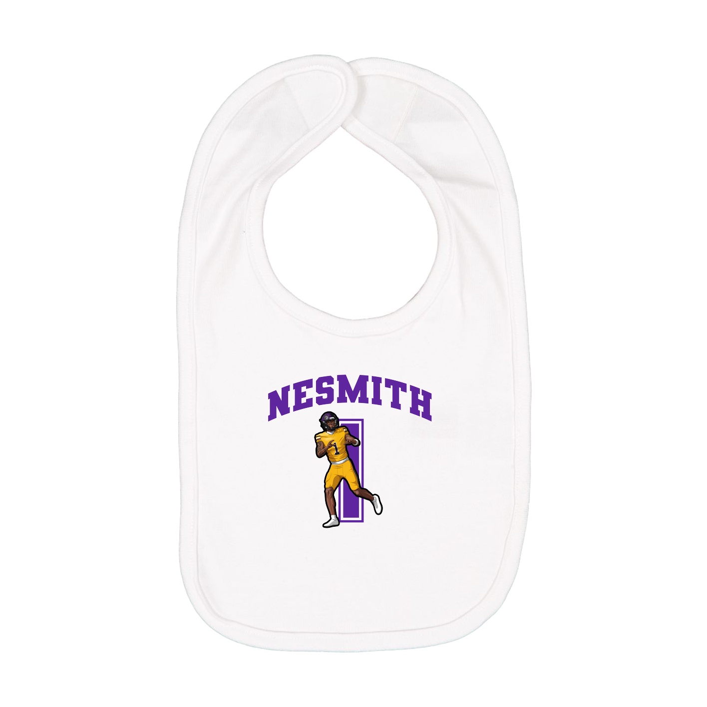 Infant Bib — Number in White
