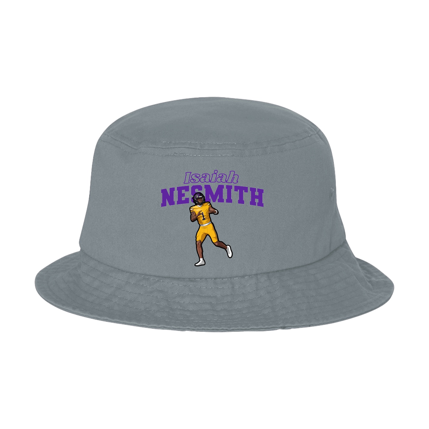 Bucket Cap — Name Arch in Grey