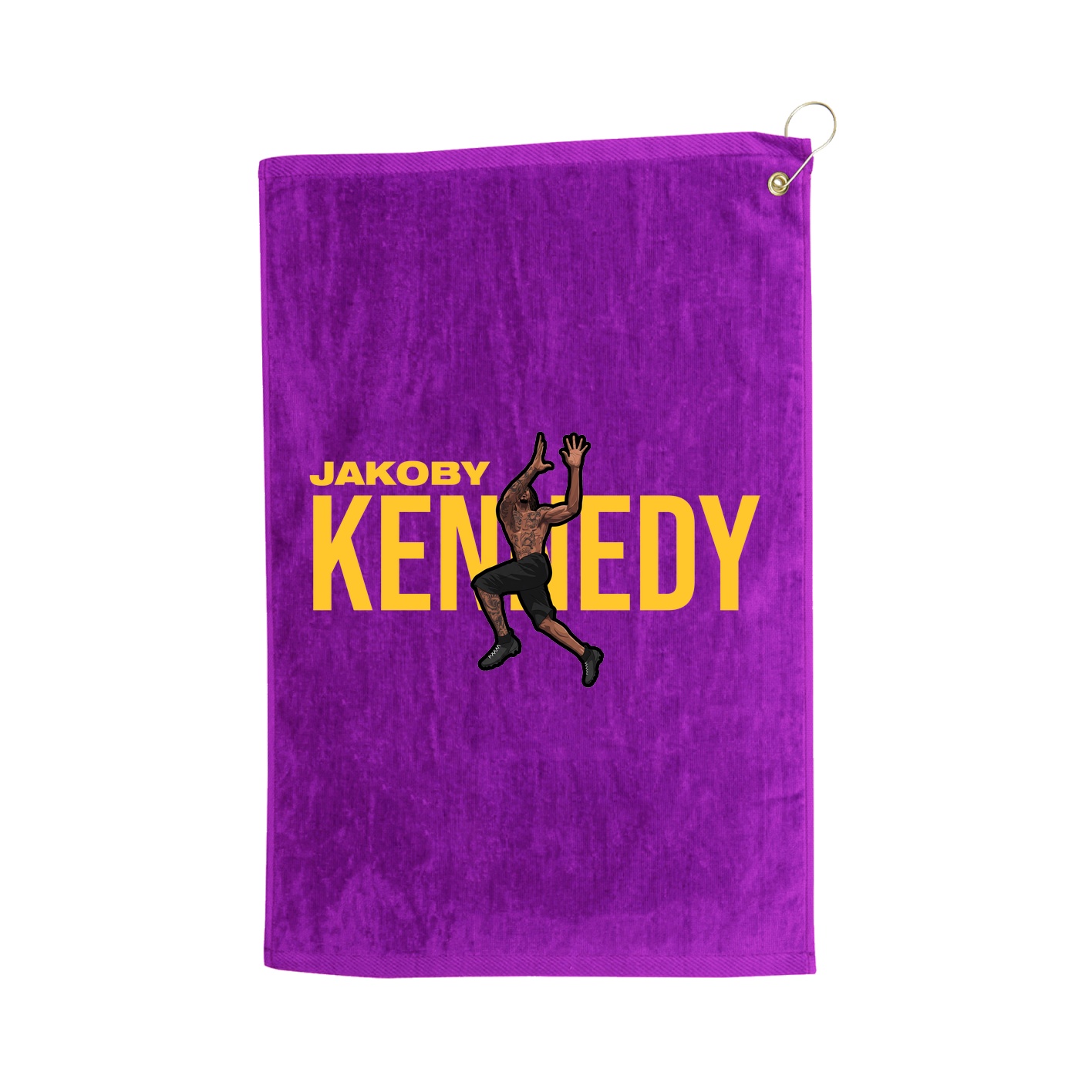 Golf Towel — Player Name in Purple