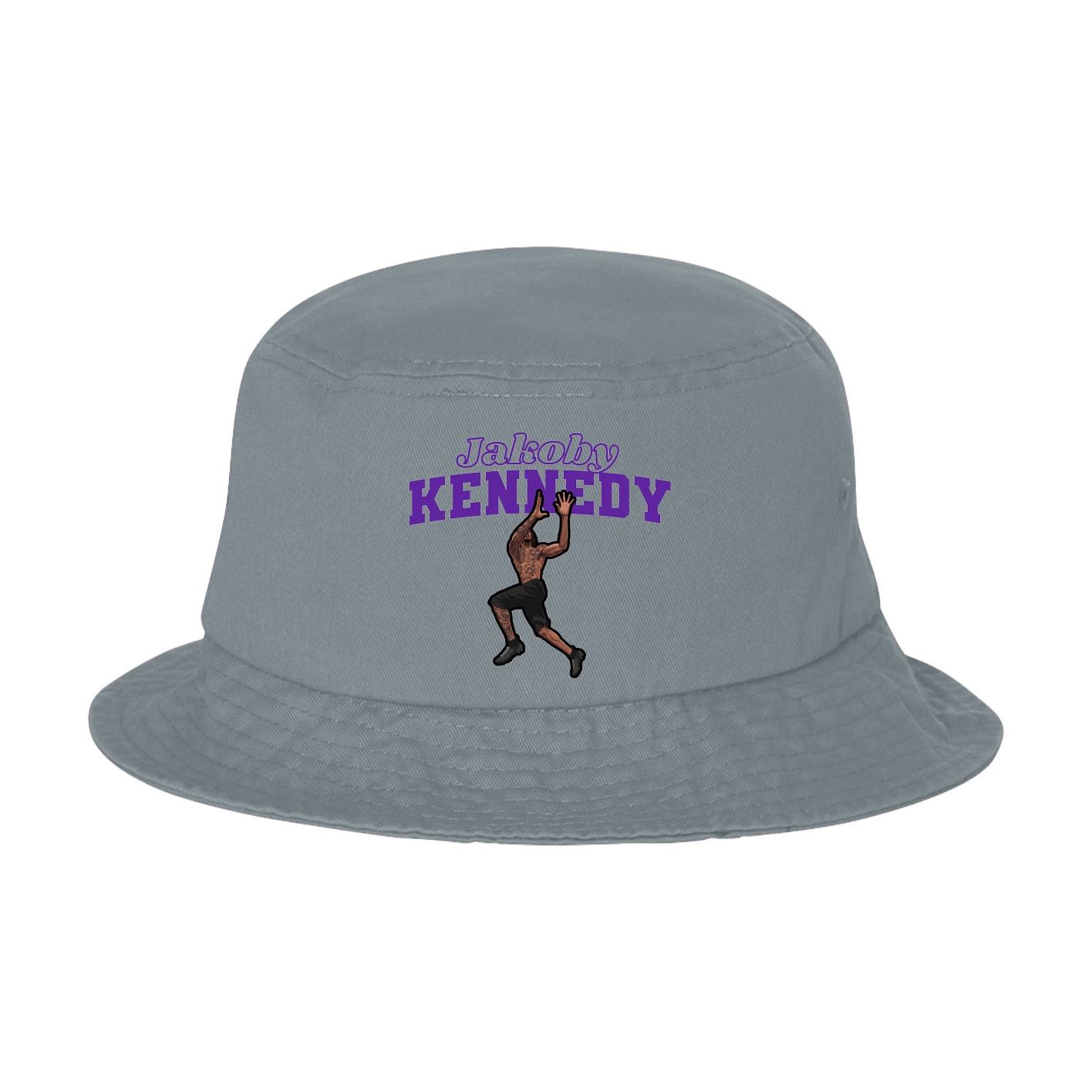 Bucket Cap — Name Arch in Grey