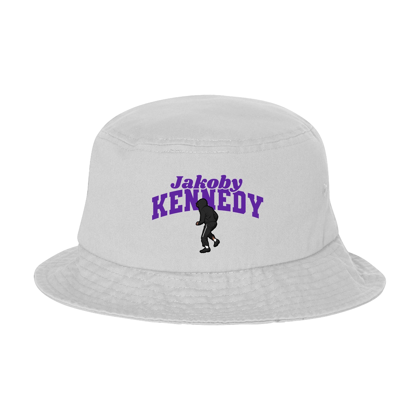 Bucket Cap — Signature Arch in White
