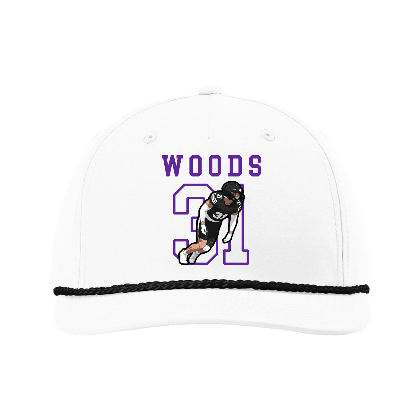 Five-Panel Classic Rope Cap — Shirsey in White