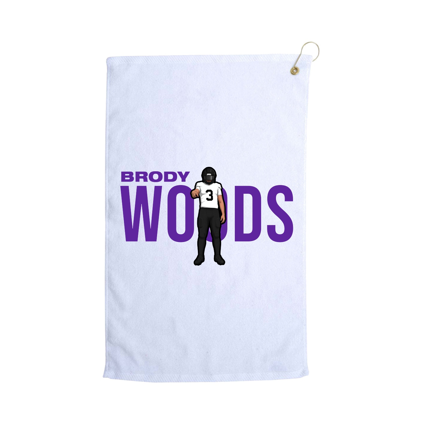 Golf Towel — Player Name in White