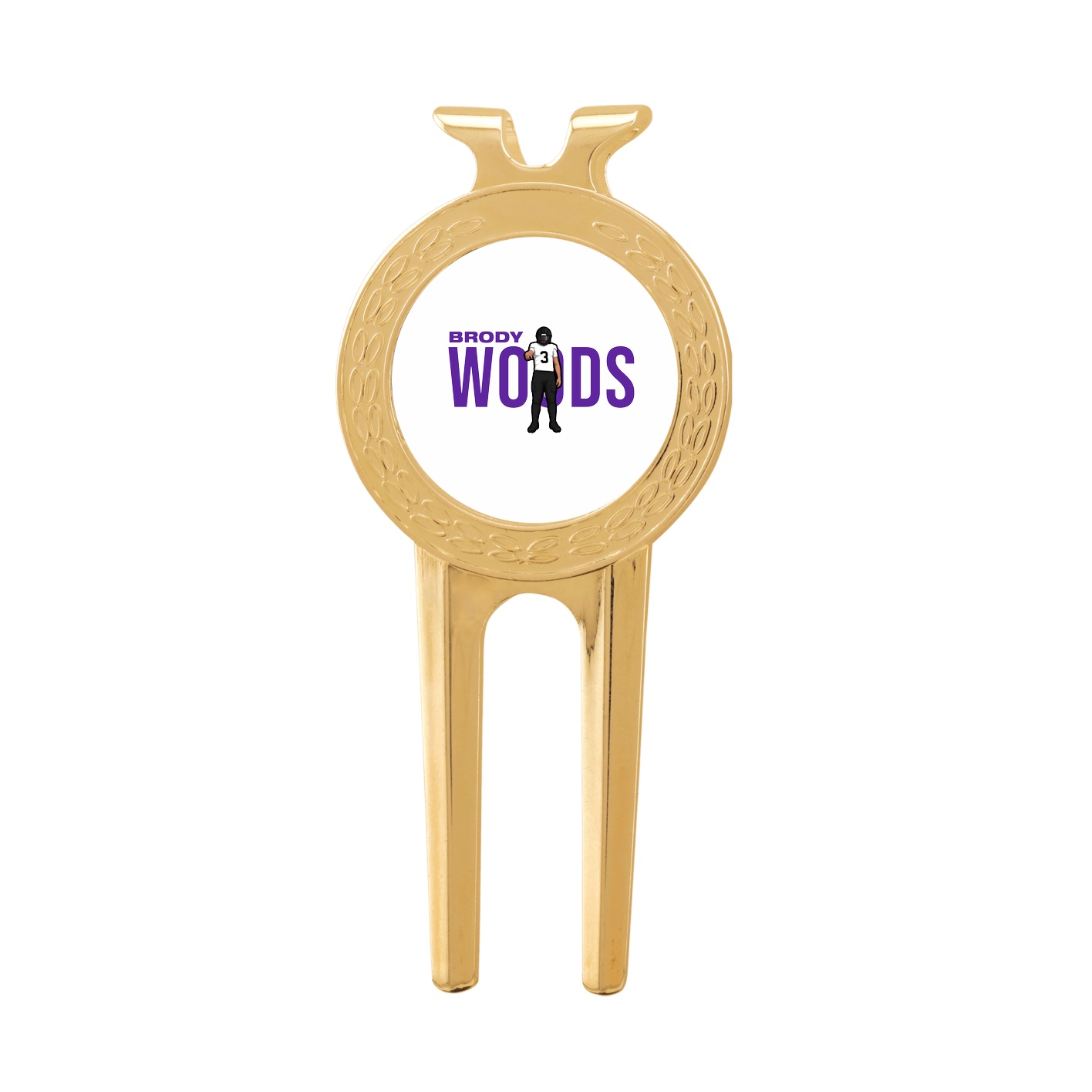 Divot Tool with Ball Marker — Player Name in Classic