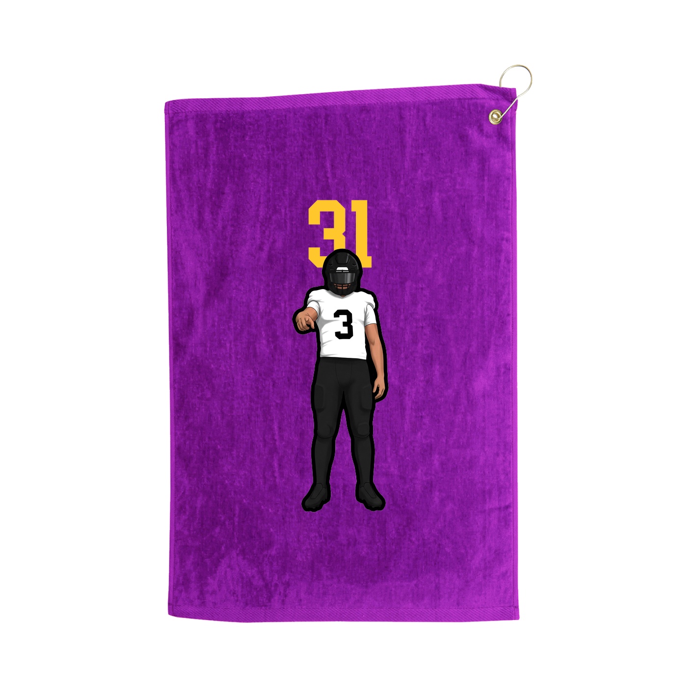 Golf Towel — Number Top in Purple