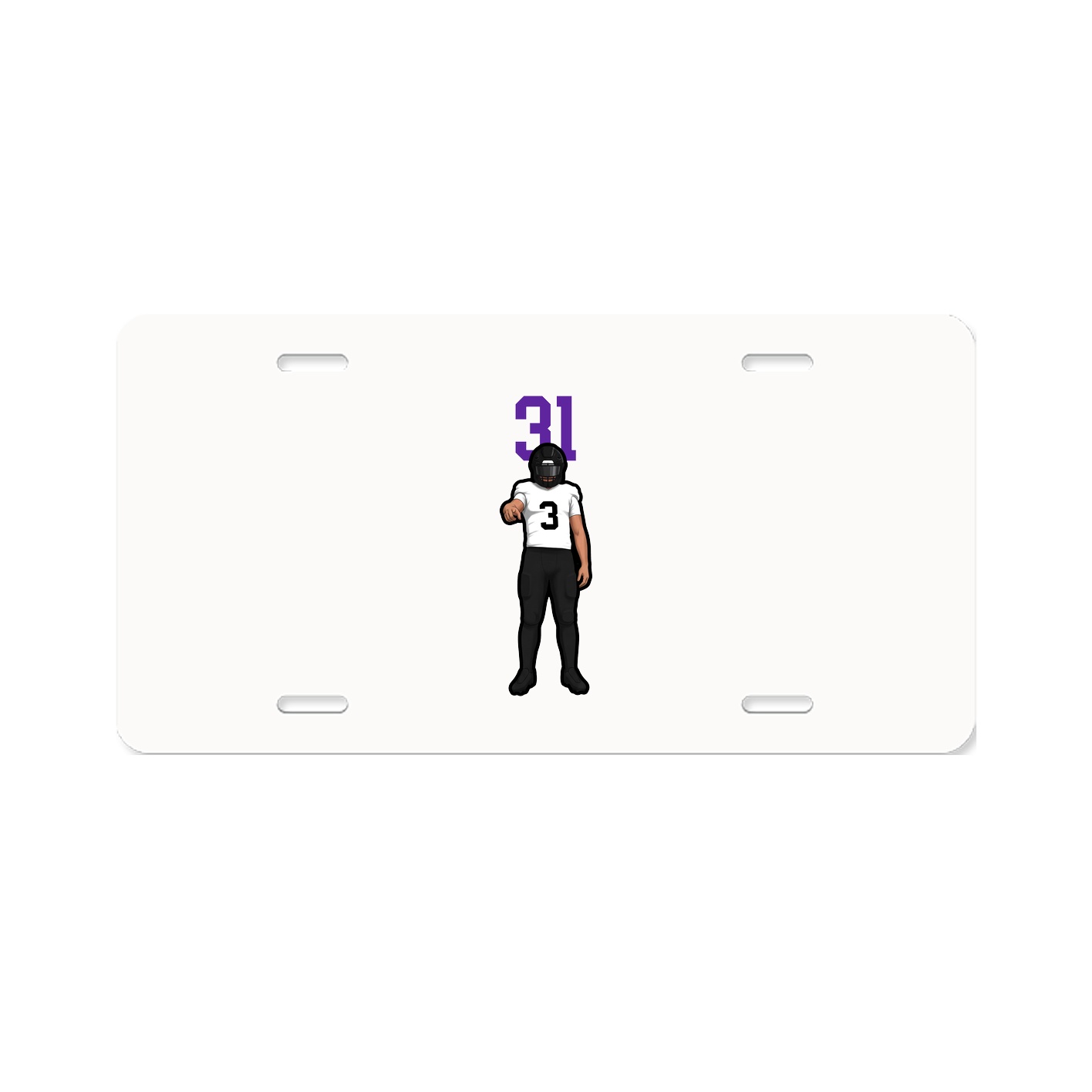 License Plate — Number Top in Classic
