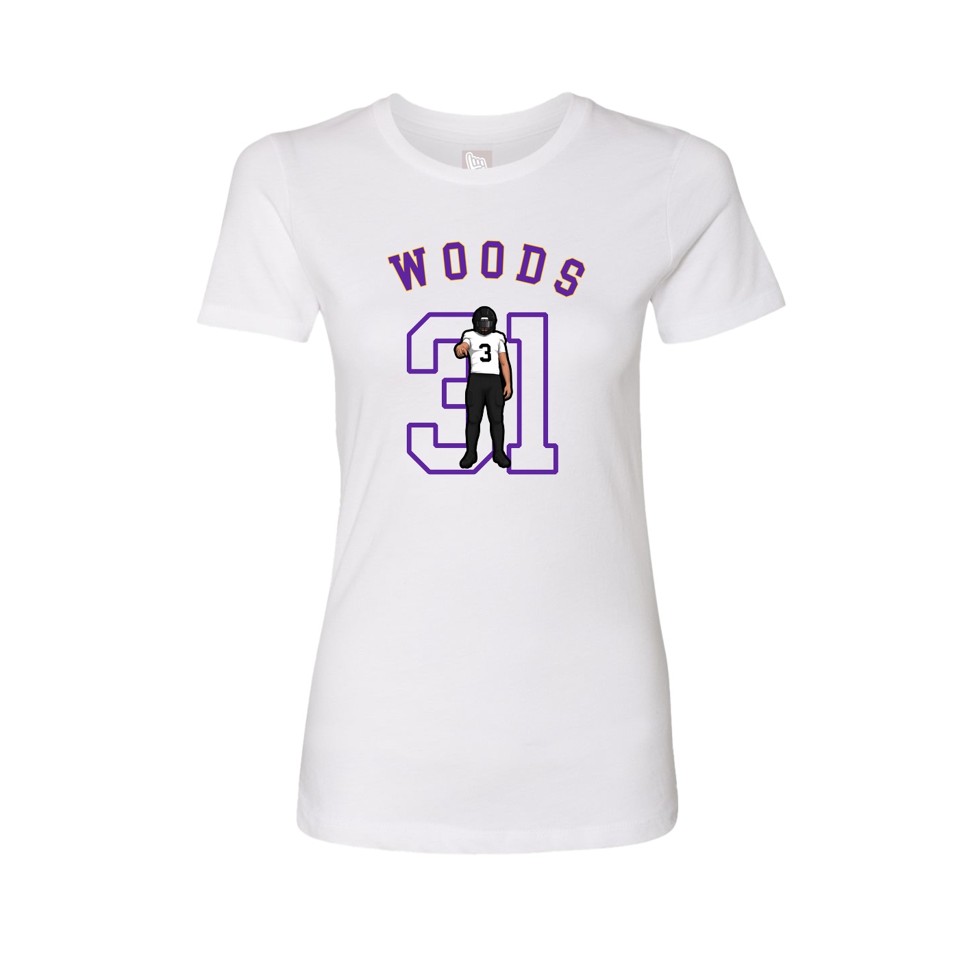 Fitted Women's Tee — Shirsey Arch in White