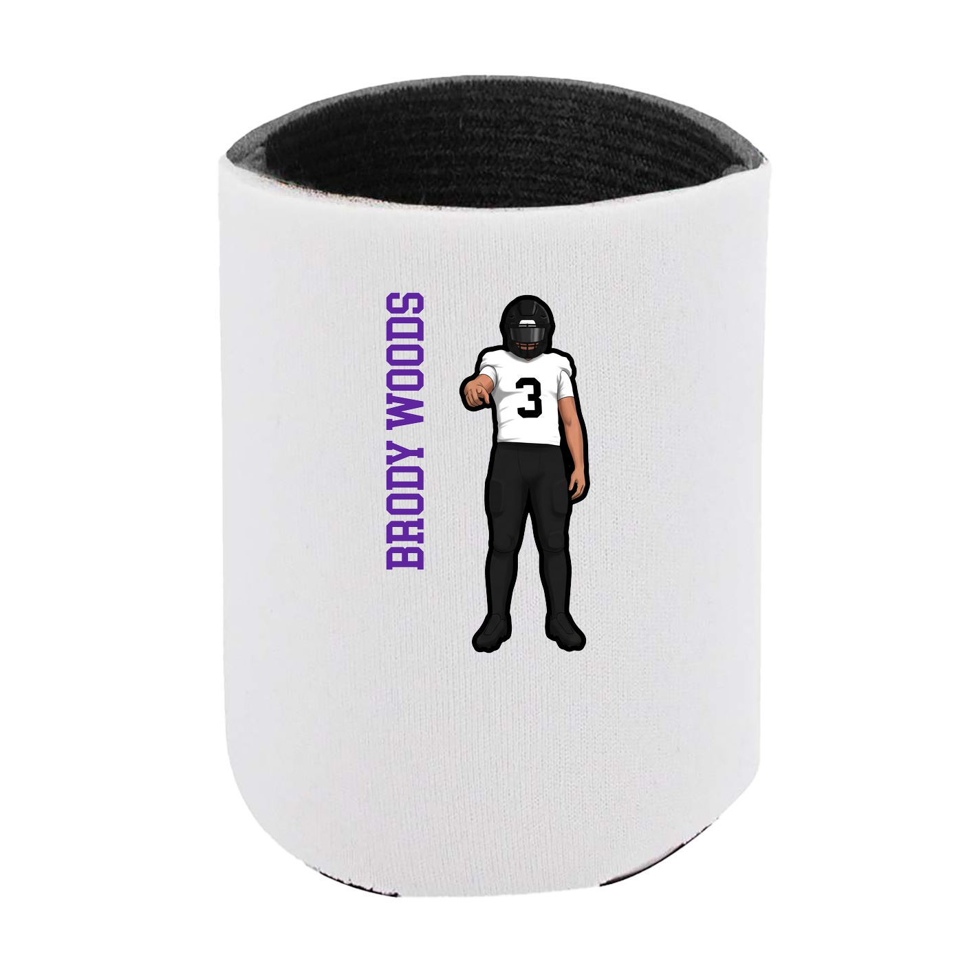 Can Holder — Name Vertical in White