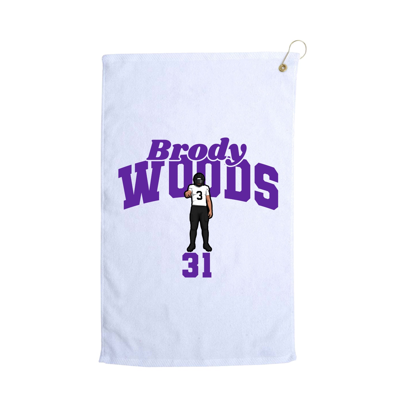 Golf Towel — Signature Arch in White
