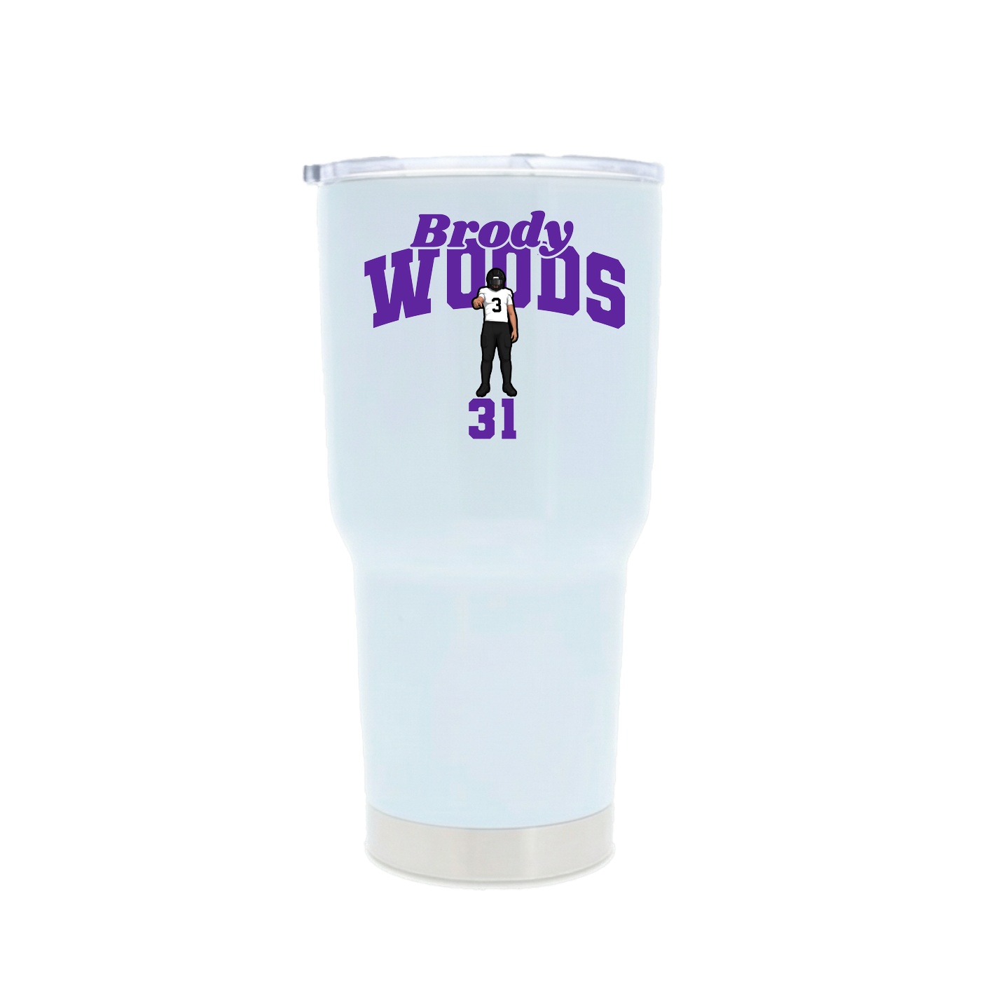 30oz Stainless Steel Tumbler — Signature Arch in White