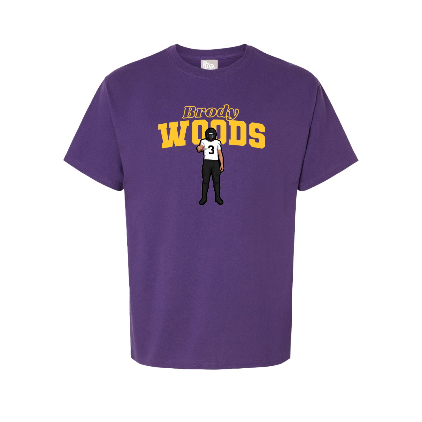 Youth Tee — Name Arch in Purple
