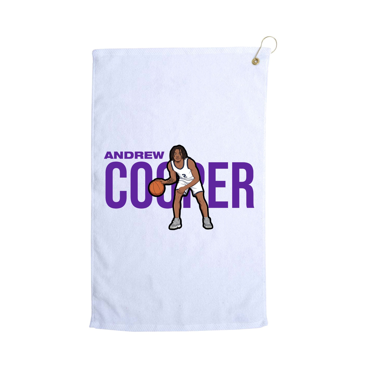 Golf Towel — Player Name in White