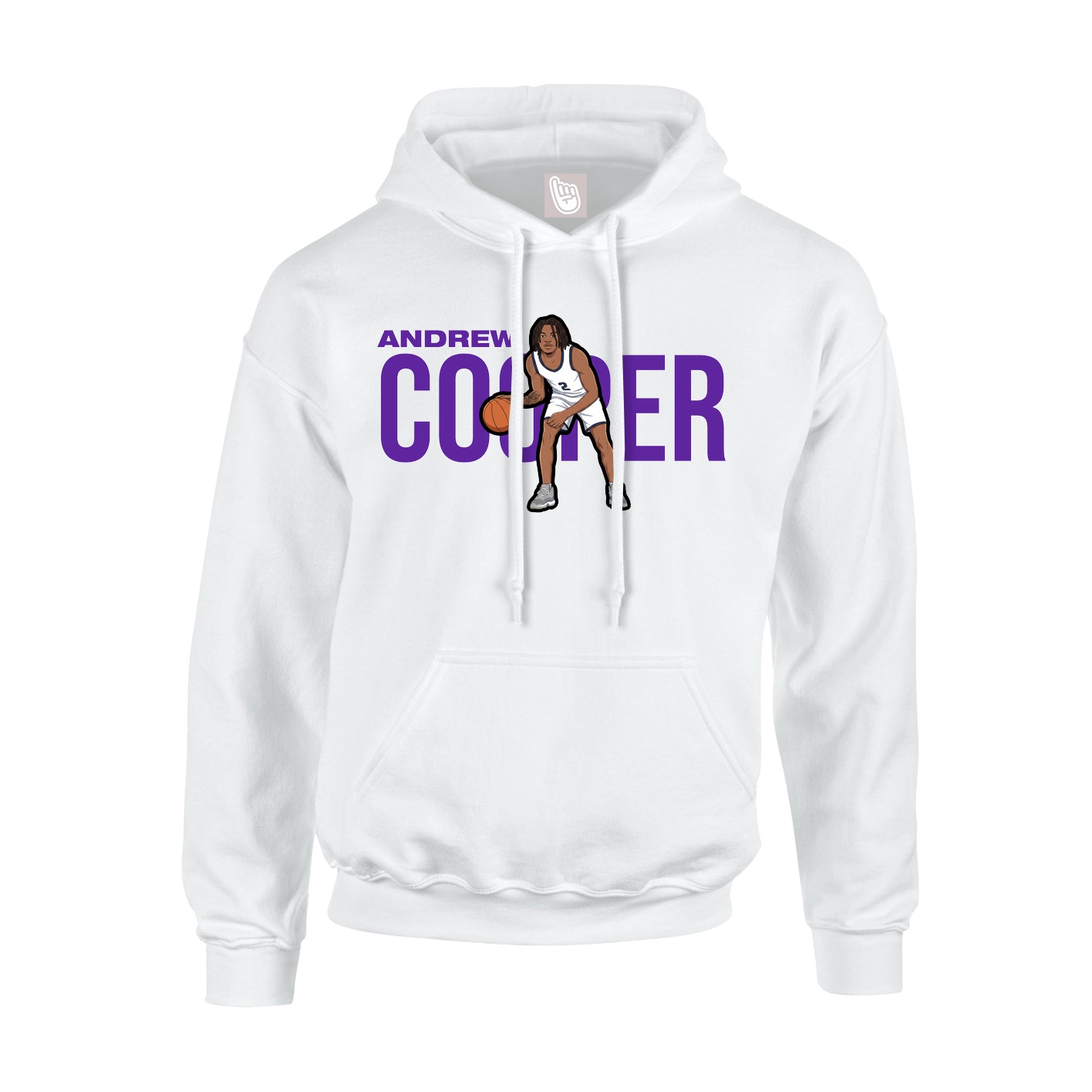 Youth Hoodie — Player Name in White