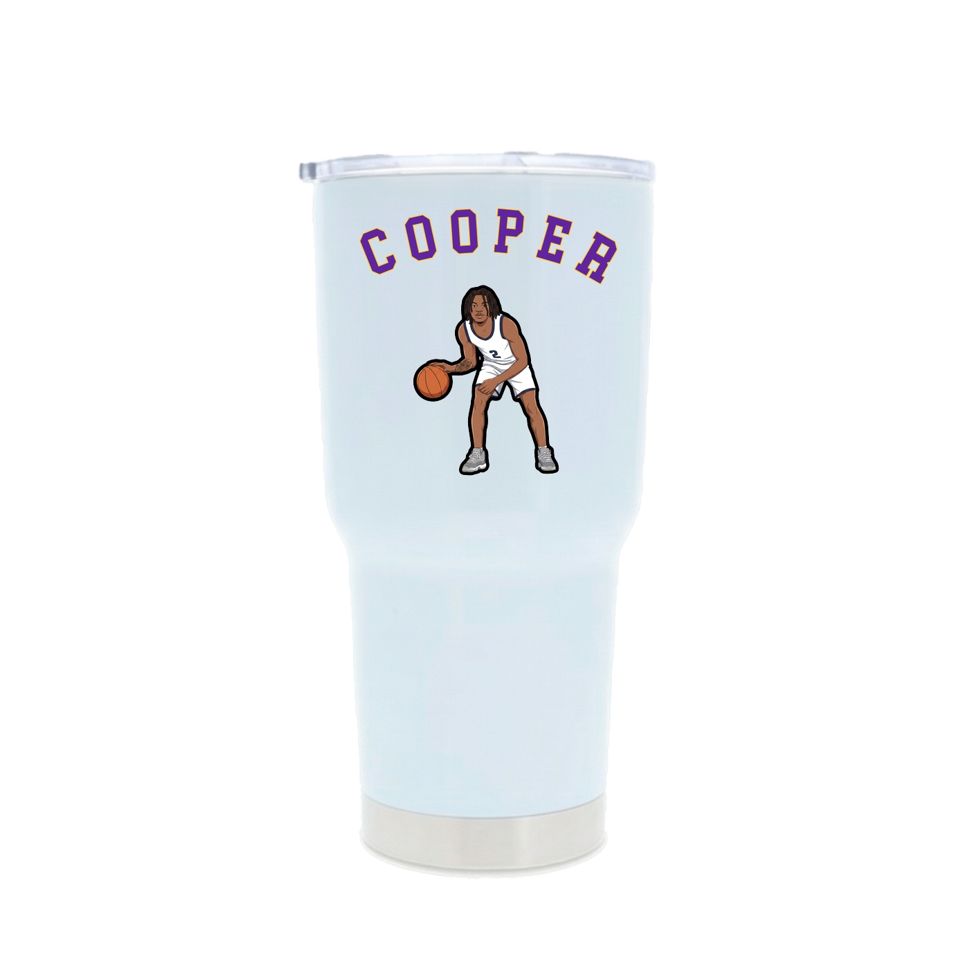 30oz Stainless Steel Tumbler — Shirsey Arch in White