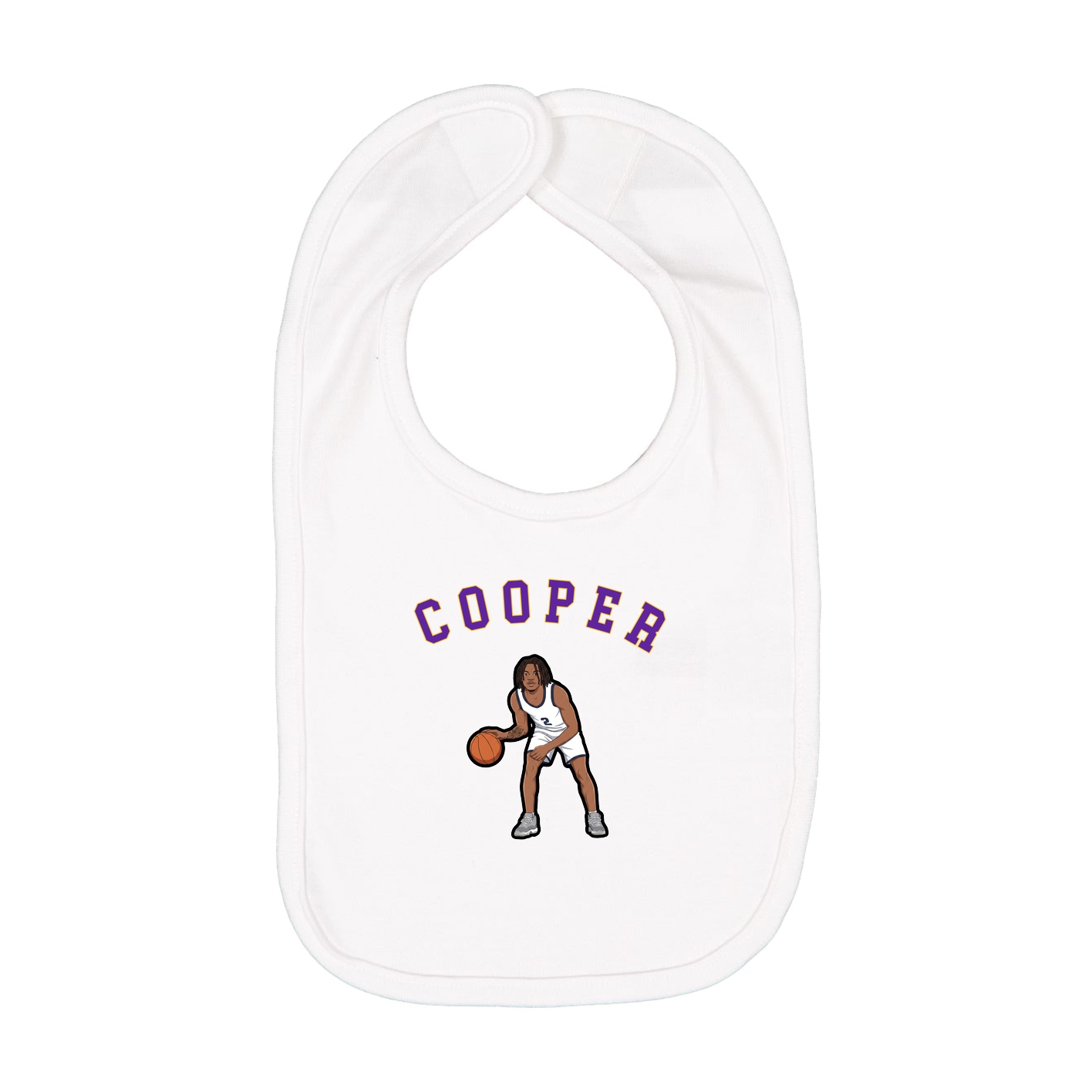 Infant Bib — Shirsey Arch in White