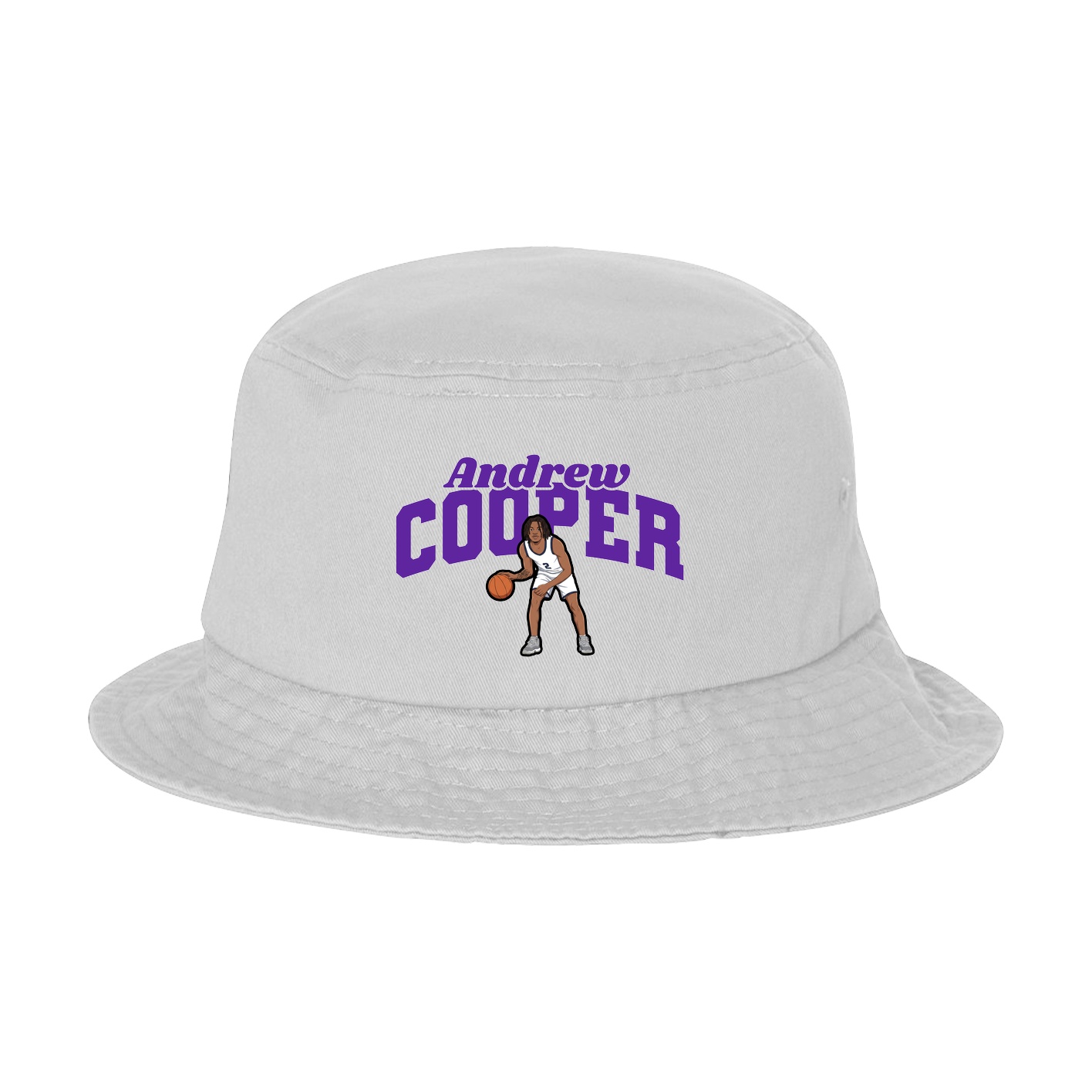 Bucket Cap — Signature Arch in White