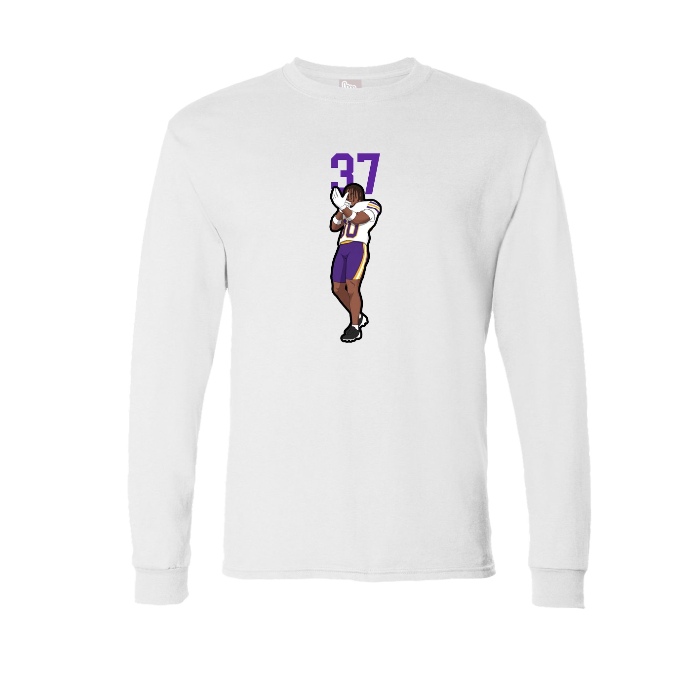 Long Sleeve Tee — Number Top in White