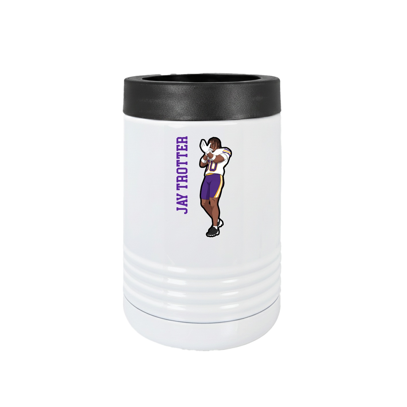 Beverage Holder — Name Vertical in White